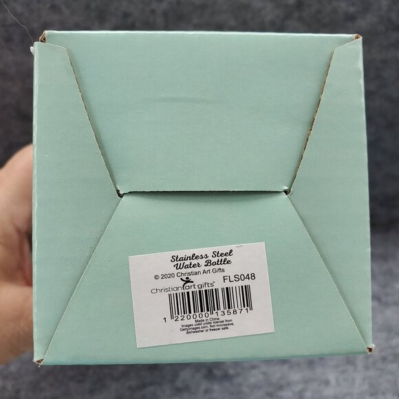 Double-Walled Stainless Steel Water Bottle - Strength & Dignity Floral Design - - Picture 7 of 10